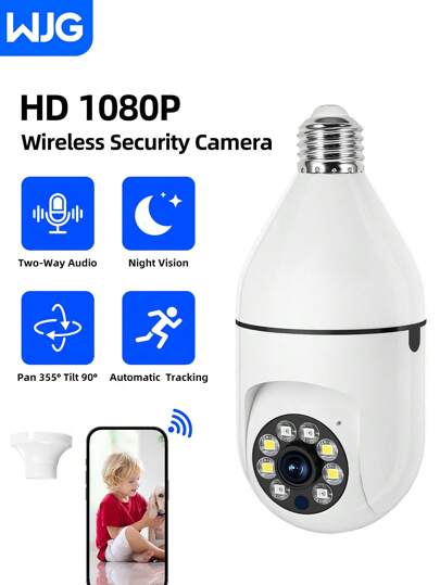 SecureLight 5G – E27 Bulb WiFi Camera with Full-Color Night Vision