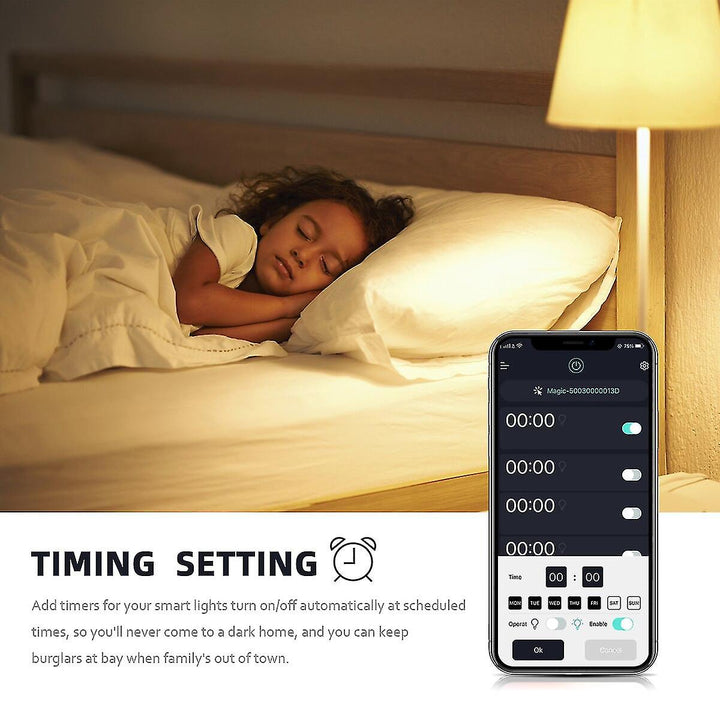 SmartBeam RGB LED Bulb – Dimmable, Remote-Controlled, E27 Socket