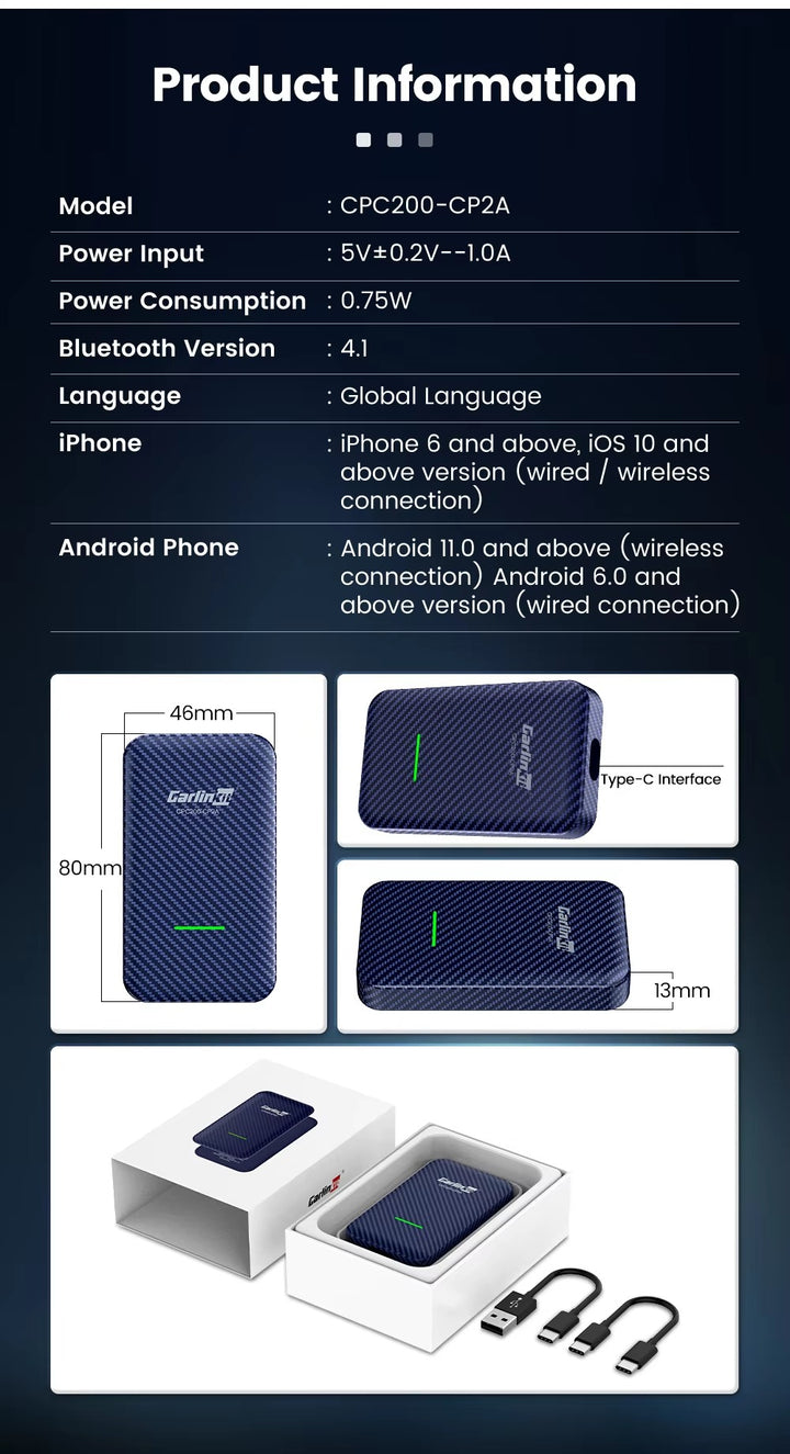 DriveLink - Wireless CarPlay &amp; Android Auto