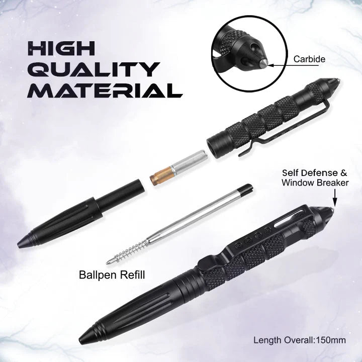 DefenseGrip Tactical Pen – Multi-Tool for Safety & Emergencies