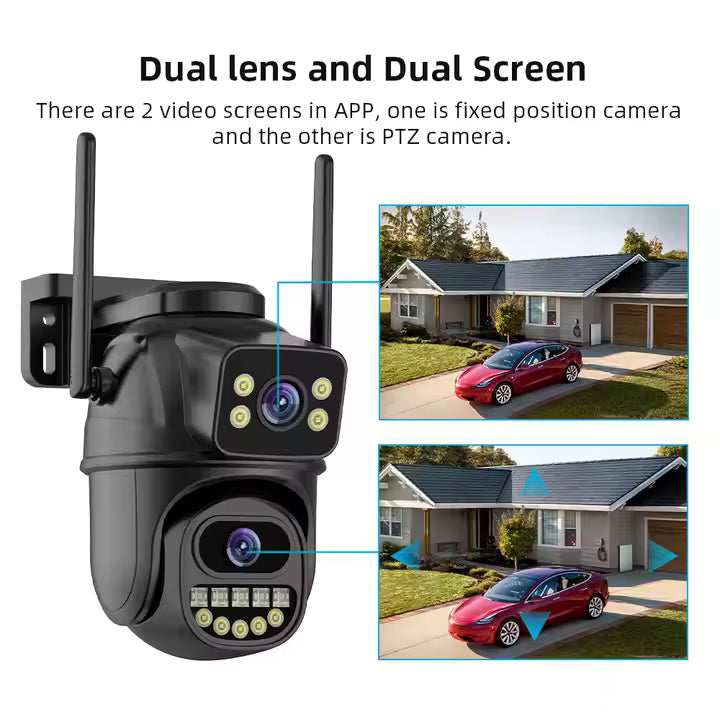 ClearVision 4K PTZ Camera – Dual Lens, 8MP WiFi Surveillance