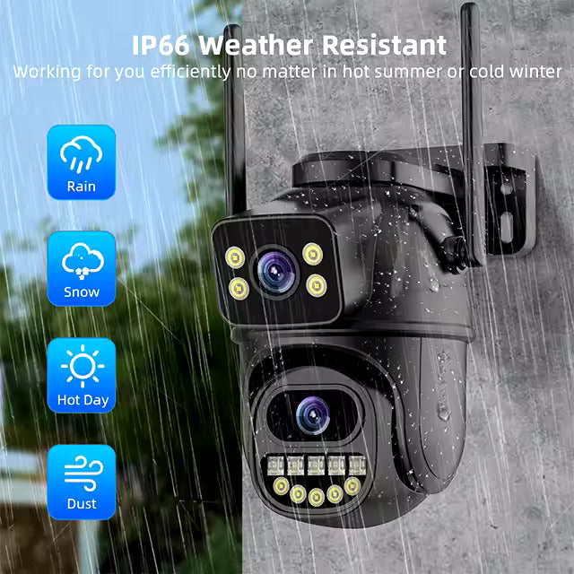 ClearVision 4K PTZ Camera – Dual Lens, 8MP WiFi Surveillance
