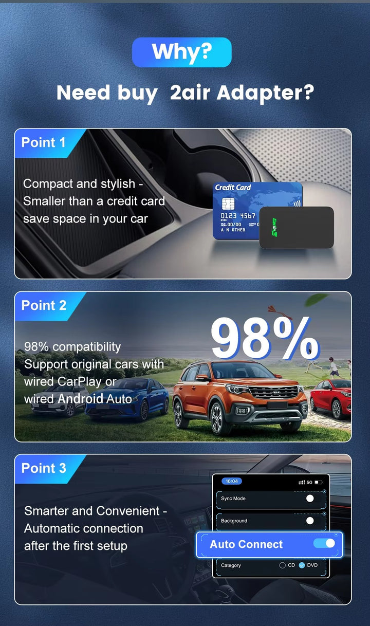 DriveLink - Wireless CarPlay &amp; Android Auto