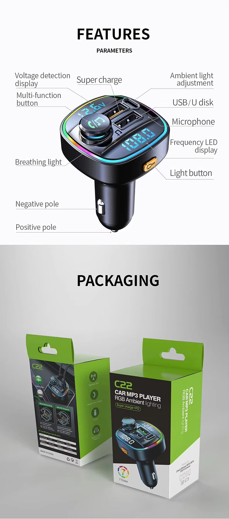 SpeedCharge - Bluetooth FM Transmitter