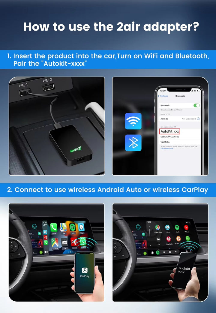 DriveLink - Wireless CarPlay &amp; Android Auto
