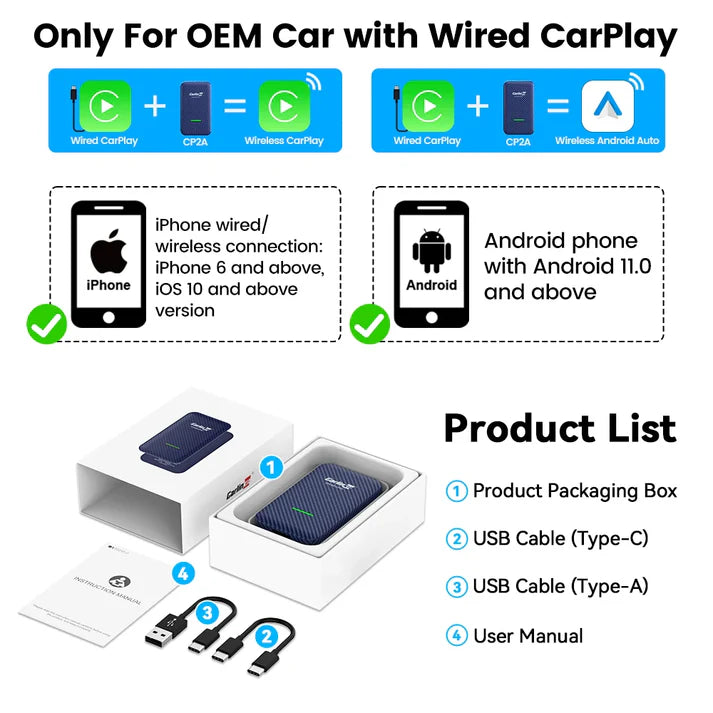 DriveLink - Wireless CarPlay &amp; Android Auto