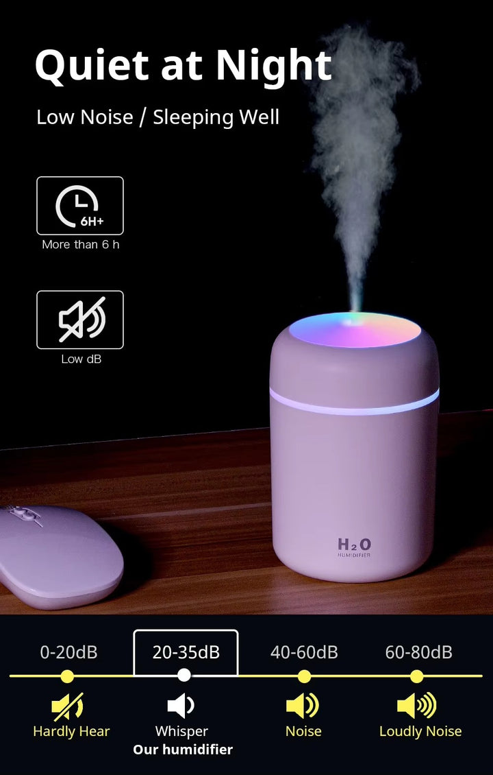 AuraMist - Color-Changing Aroma Diffuser &amp; Cool Mist Humidifier
