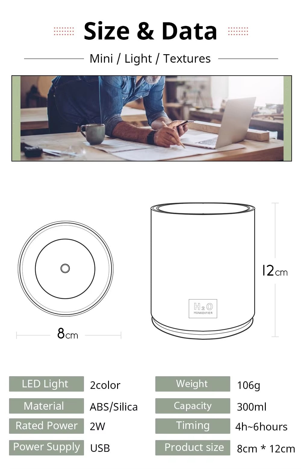AuraMist - Color-Changing Aroma Diffuser &amp; Cool Mist Humidifier