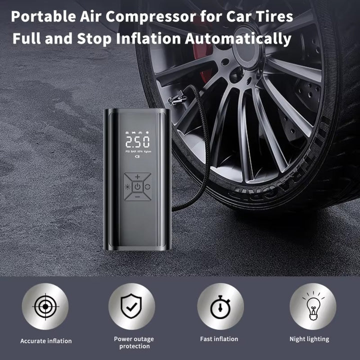 PumpMate - Compact Tire Inflator with Digital Display
