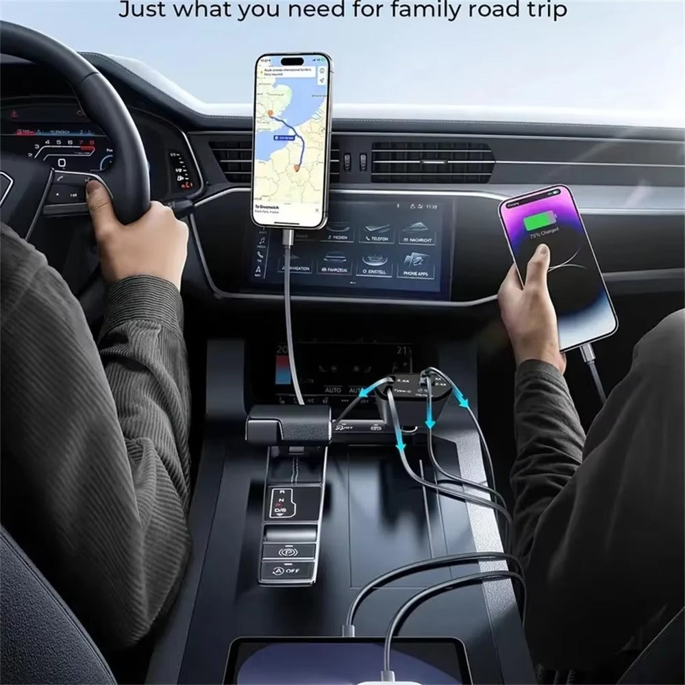 UltraCharge - Fast Car Charger with Retractable Cable