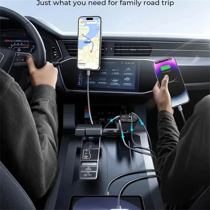 UltraCharge - Fast Car Charger with Retractable Cable
