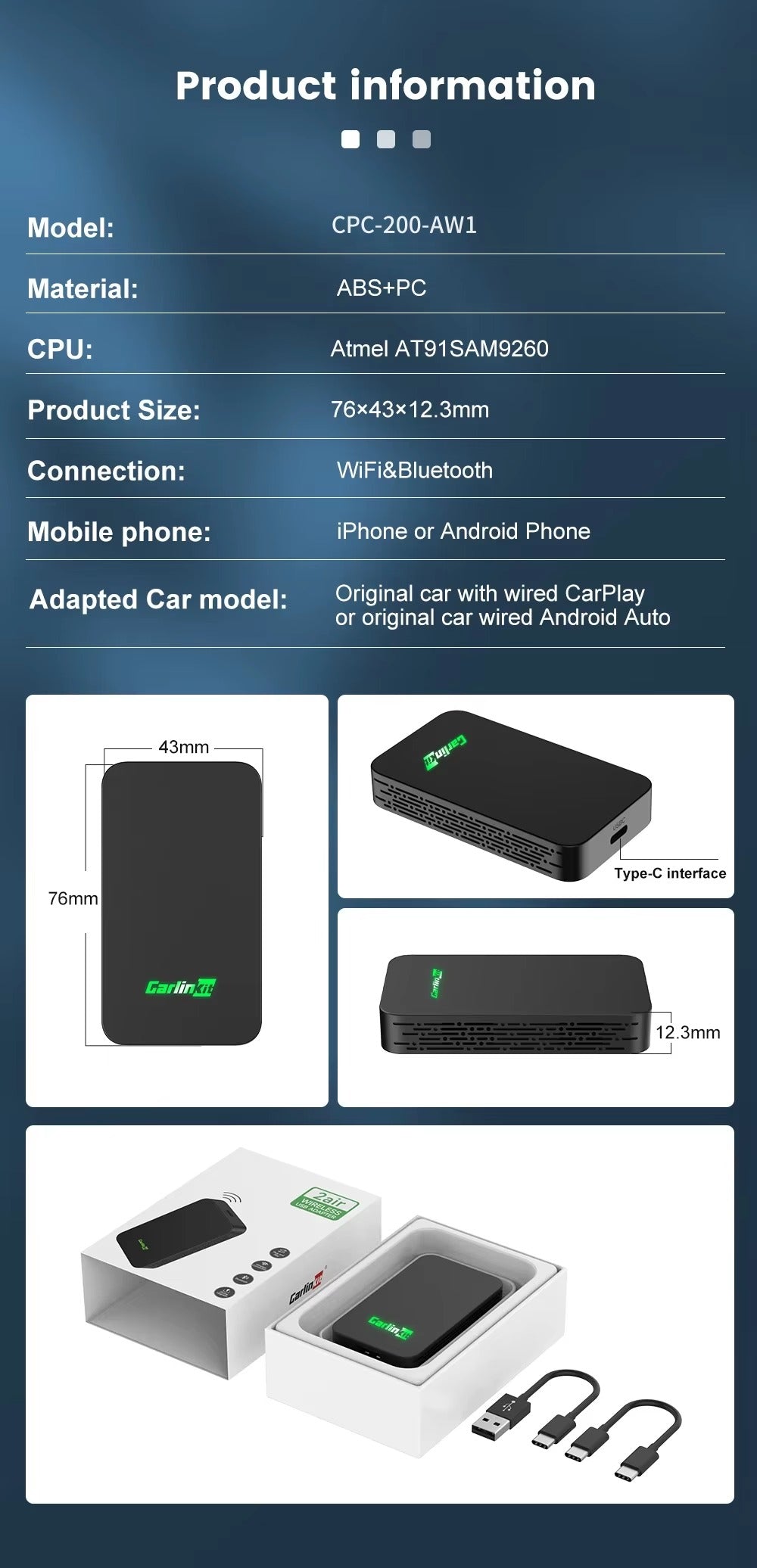DriveLink - Wireless CarPlay &amp; Android Auto