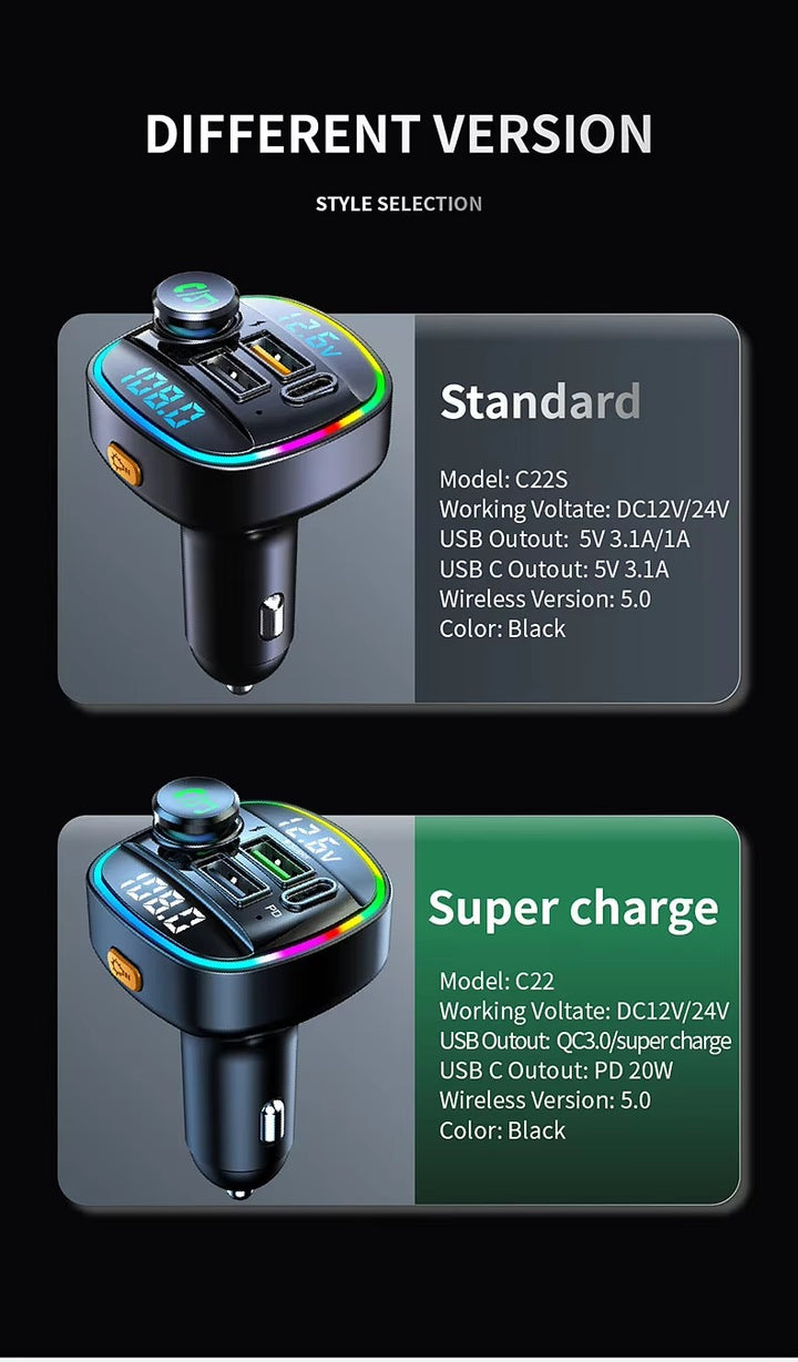 SpeedCharge - Bluetooth FM Transmitter