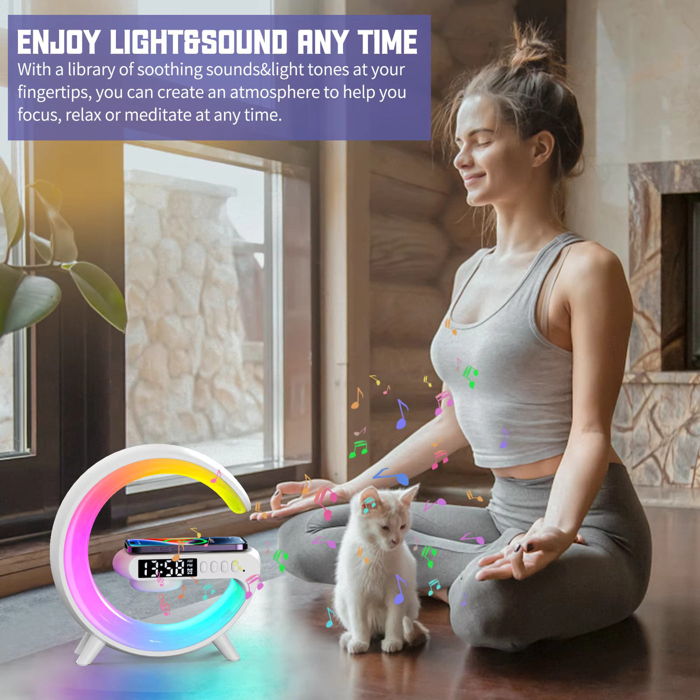LumaWake Smart RGB - Desk Lamp with Wireless Speaker