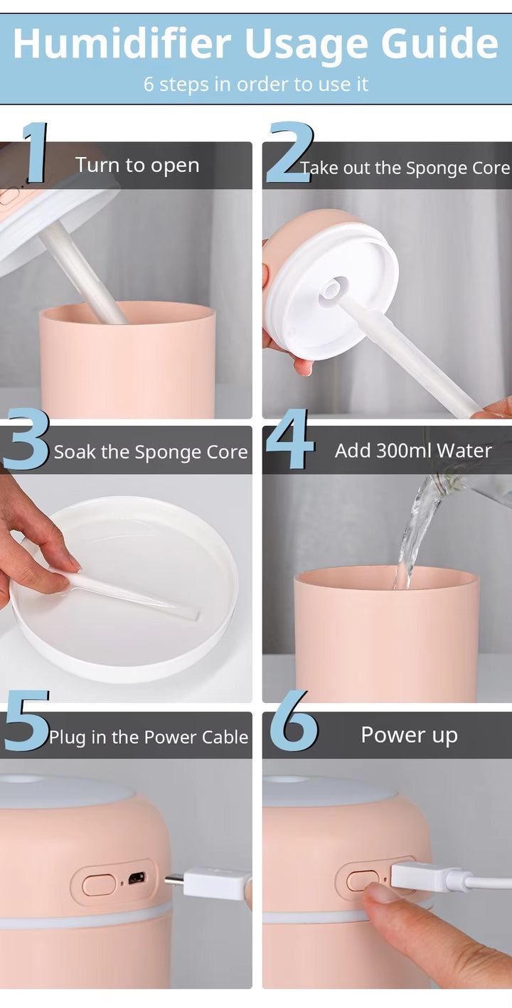AuraMist - Color-Changing Aroma Diffuser &amp; Cool Mist Humidifier