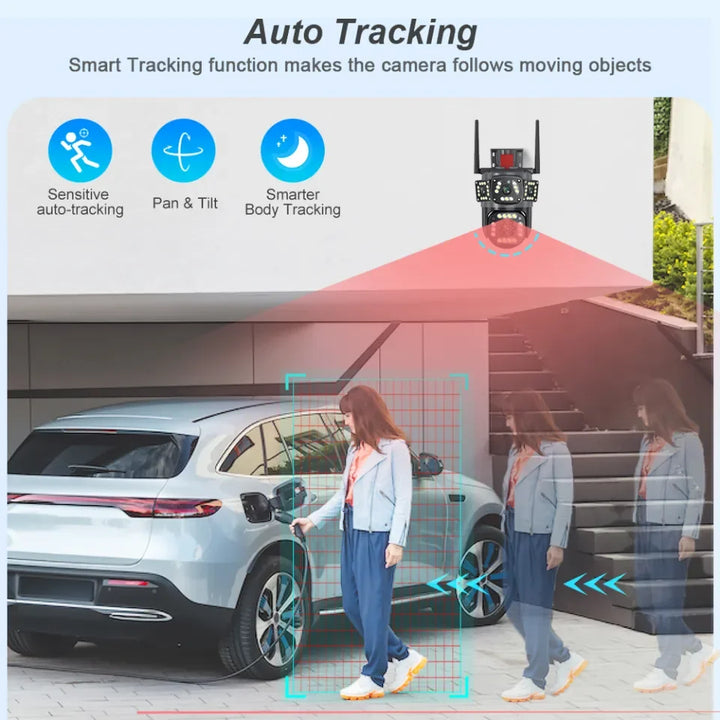 ClearVision 4K PTZ Camera – Dual Lens, 8MP WiFi Surveillance
