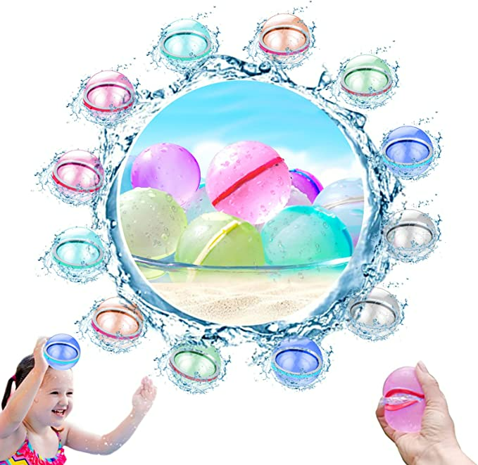 AQUA WATER BALLOONS (6 Pack Various Colors)