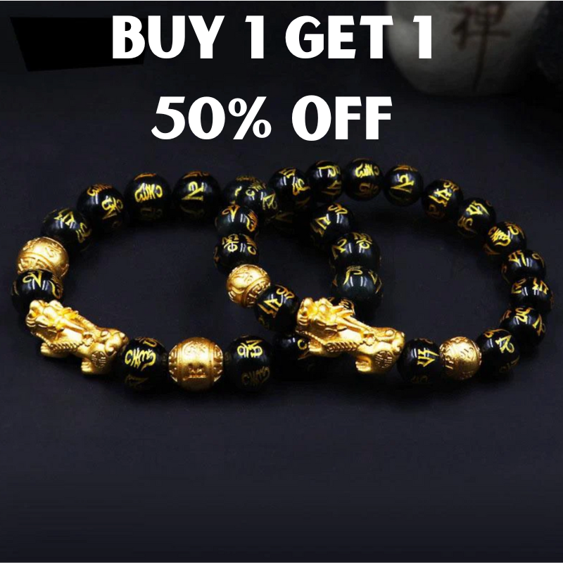 Feng Shui Black Obsidian Wealth Bracelet