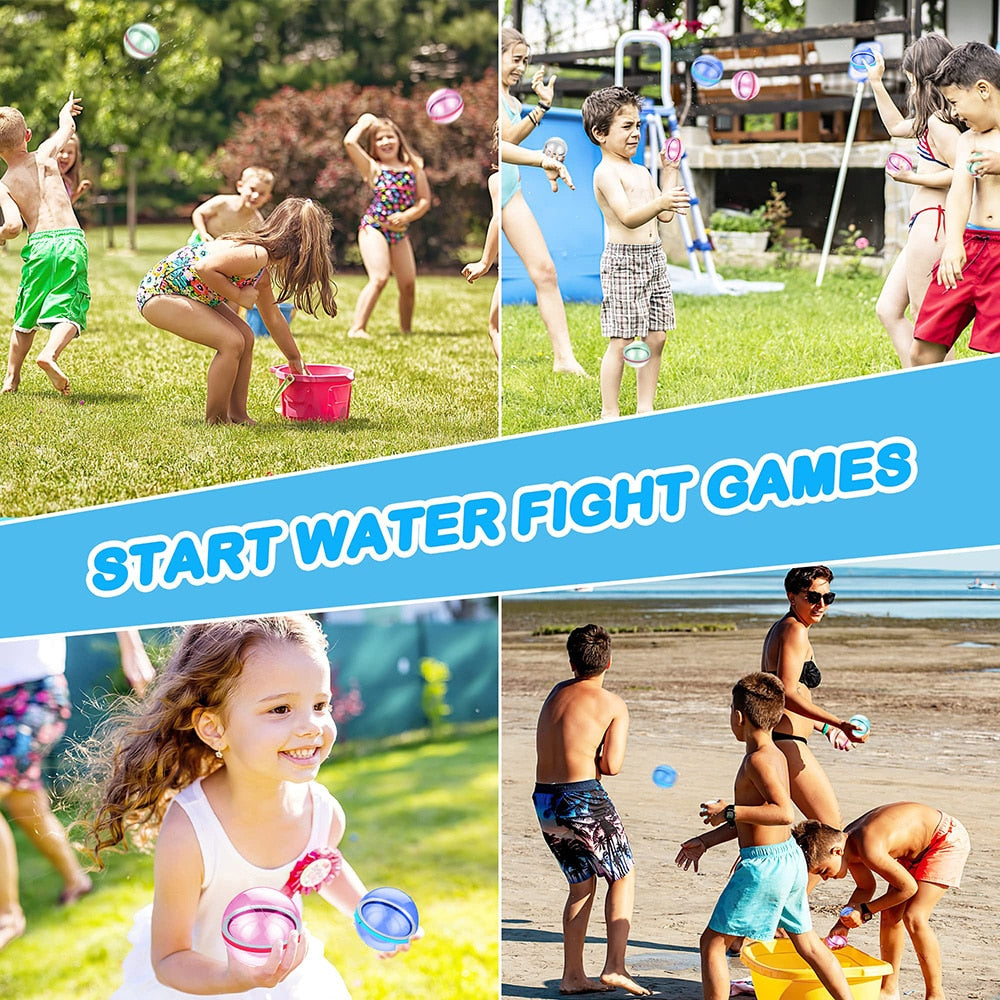 AQUA WATER BALLOONS (6 Pack Various Colors)
